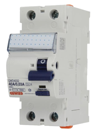 Gewiss aardlekschakelaar 63A 30mA 1P+N