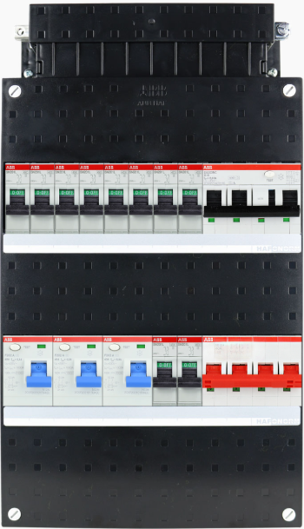 ABB 3-fase groepenkast SN201 - 10 groepen met PV 3-fase