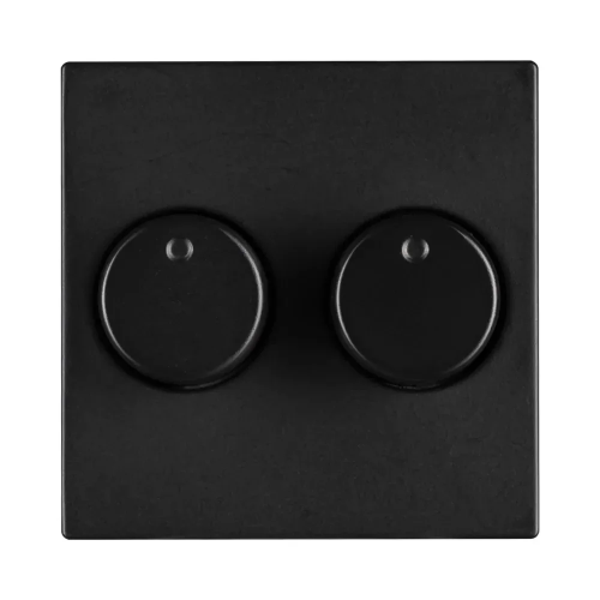 Ion centraalplaat duo dimmerknop - mat zwart