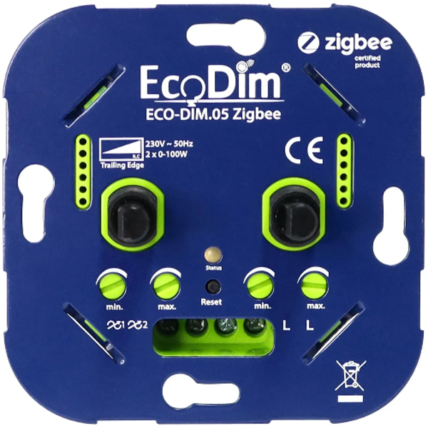 Eco zigbee led dimmer duo 100W fase afsnijding (RC)