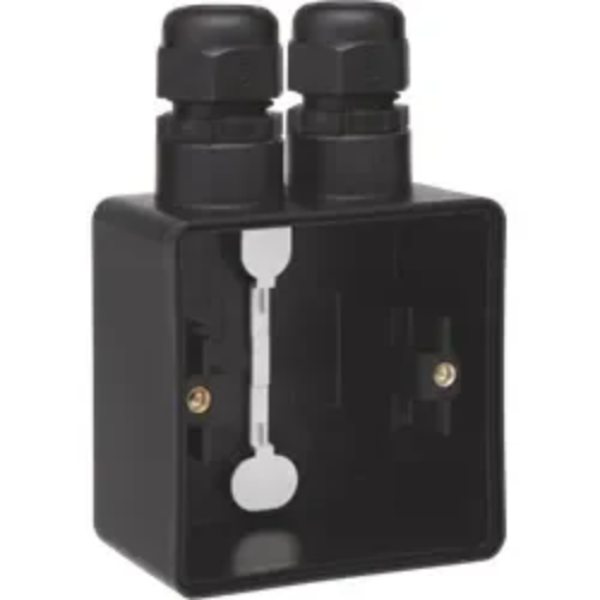 Niko Hydro 1V opbouwdoos met 2xM20 wartel zwart