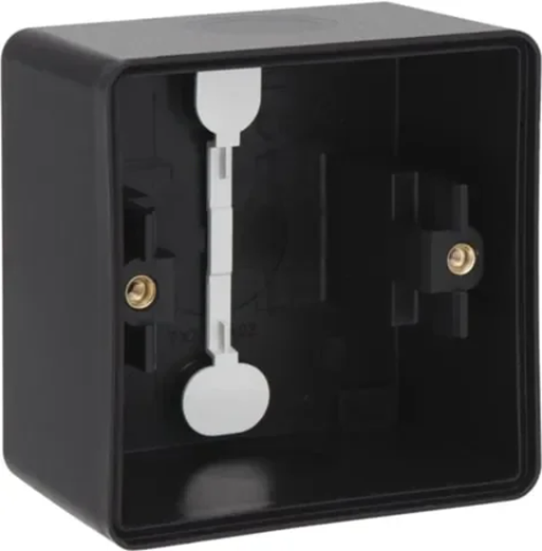 Niko Hydro 1V opbouwdoos met 2x soepele ingang zwart