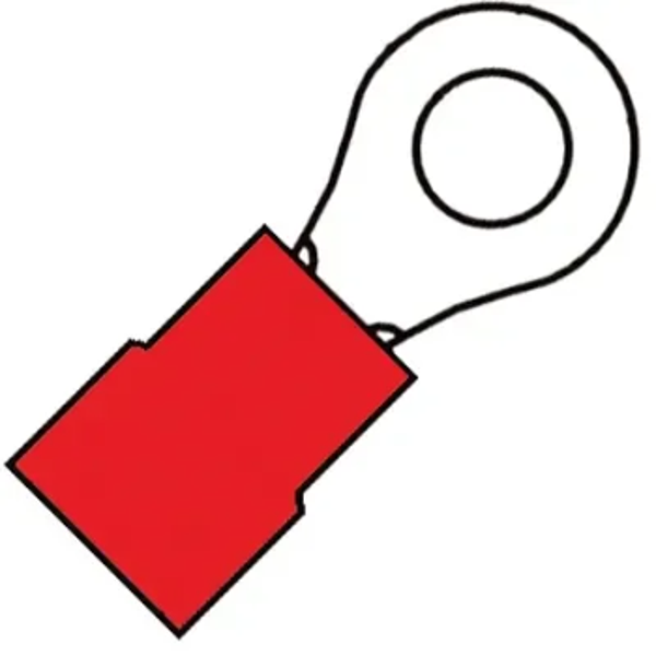 Klemko geïsoleerde kabelschoen ring 0,5-1,5mm² rood