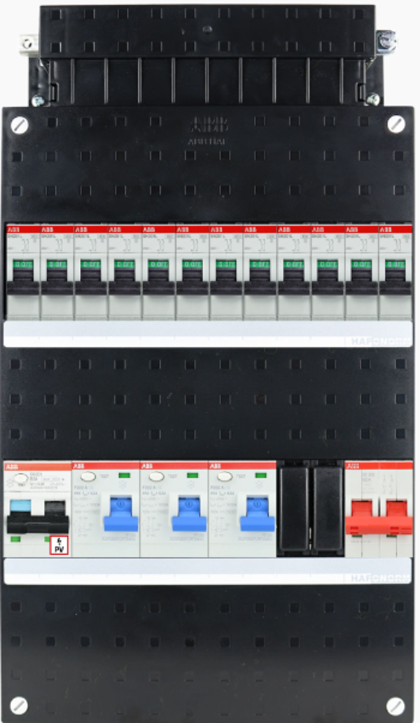 ABB 1-fase groepenkast SN201 - 12 groepen met PV 1-fase