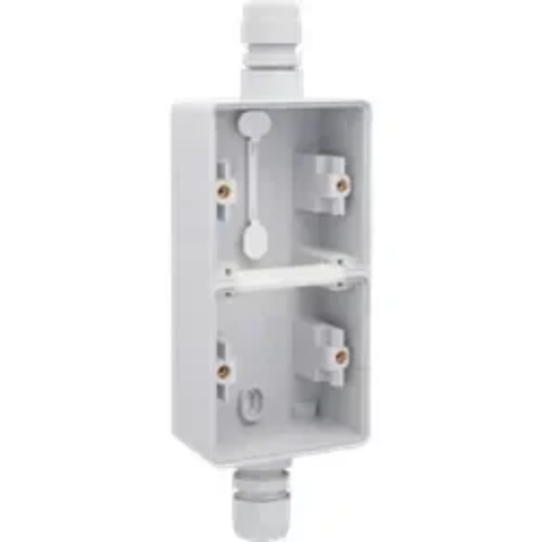 Niko Hydro 2V opbouwdoos verticaal met 2xM20 wartel grijs