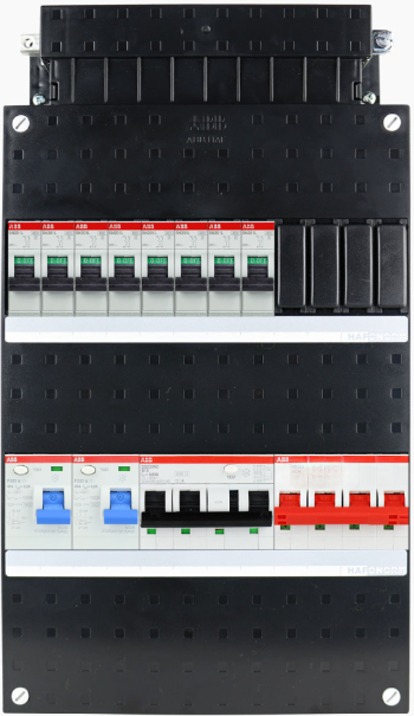 ABB 3-fase groepenkast SN201 - 8 groepen met PV 3-fase