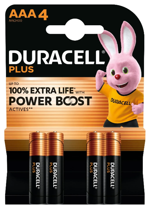 Duracell power plus 4x AAA 1,5V
