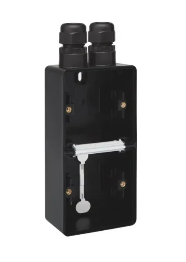 Niko Hydro 2V opbouwdoos verticaal met 2xM20 wartel zwart