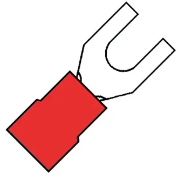Klemko geïsoleerde kabelschoen vork 0,5-1,5mm² rood