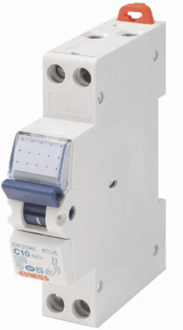 Gewiss installatieautomaat C-karak 1P+N