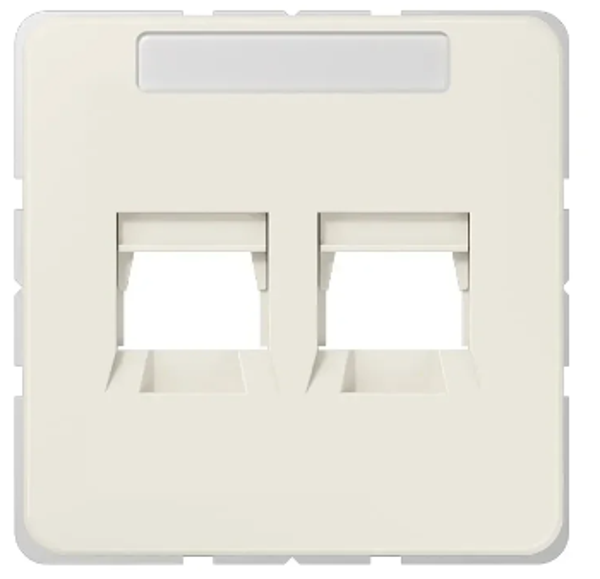 Jung afdekplaat modular jack 2V - CD500 creme