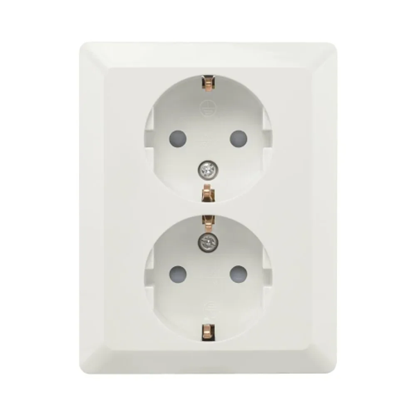 Ion wcd 2-voudig met randaarde half opbouw - alpin wit
