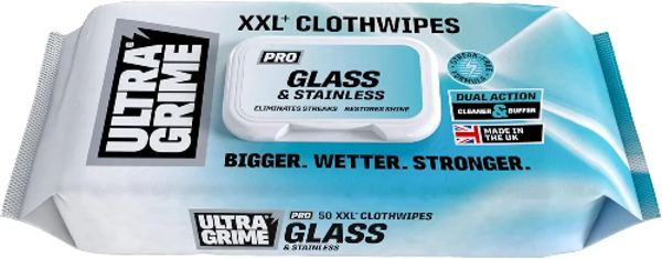 Ultragrime reinigingsdoeken glas en RVS
