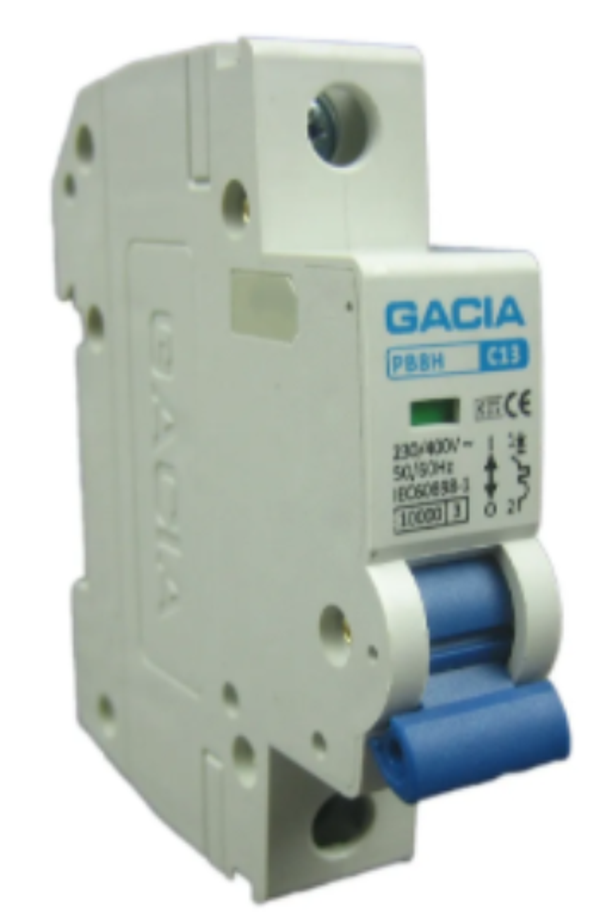 Gacia/SEP installatieautomaat B-karak 1P+N