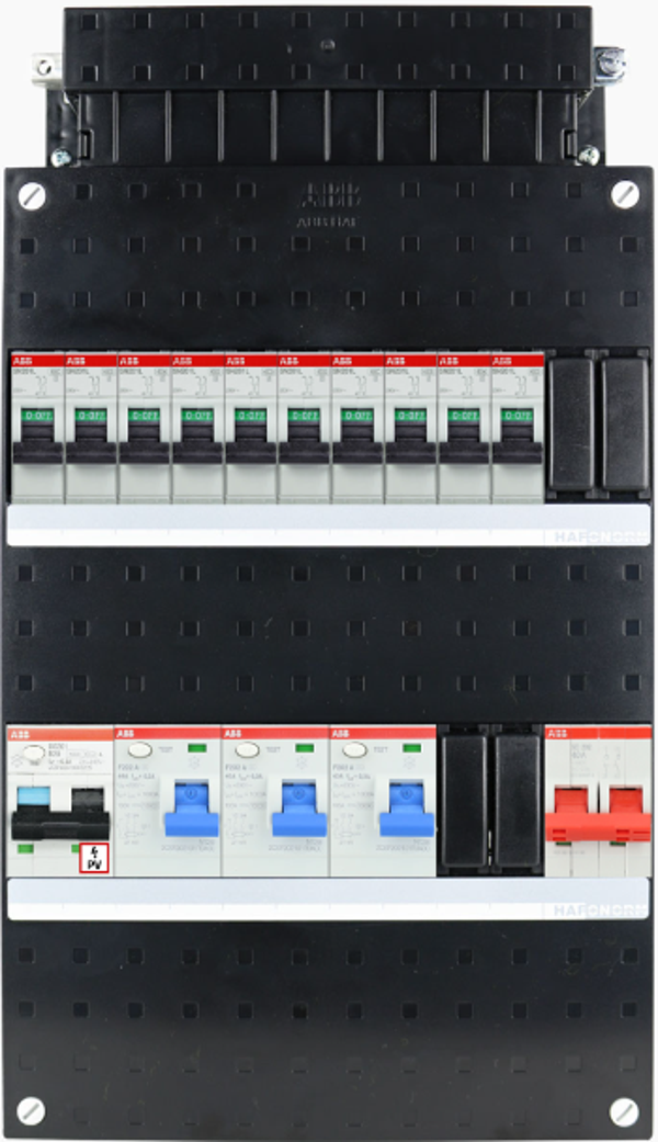 ABB 1-fase groepenkast SN201 - 10 groepen met PV 1-fase