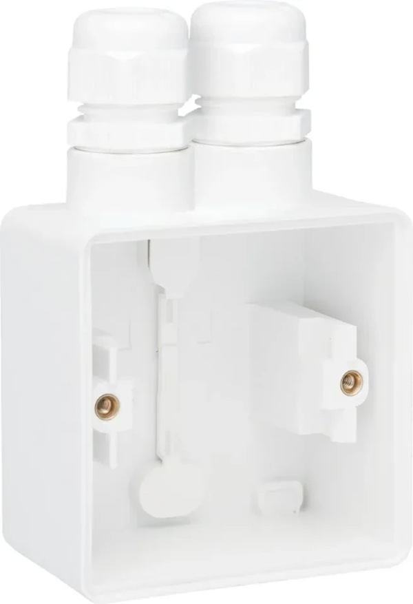 Niko Hydro 1V opbouwdoos met 2xM20 wartel wit