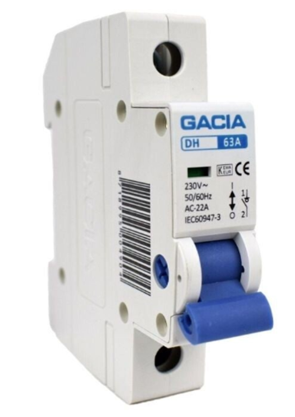 Gacia/SEP hoofdschakelaar 40A 2P 1 modules