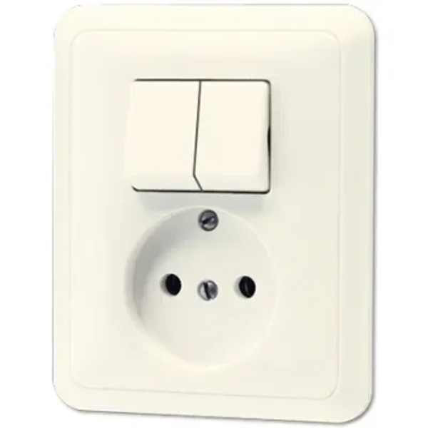 Jung inbouw wcd zonder randaarde + serieschakelaar - CD500 creme