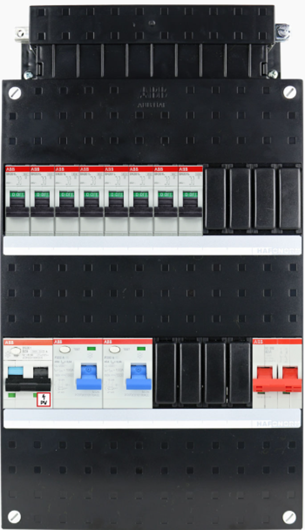 ABB 1-fase groepenkast SN201 - 8 groepen met PV 1-fase