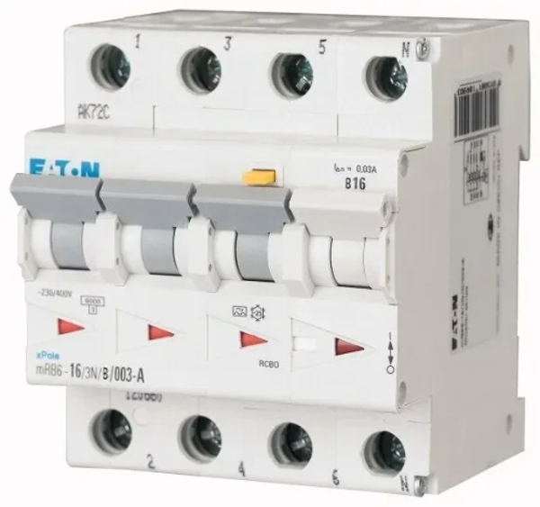 Eaton aardlekautomaat C-karak 300mA 3P+N