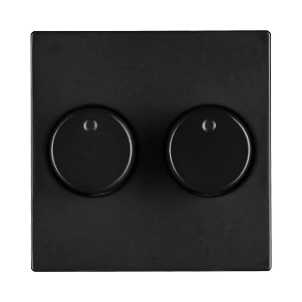 Ion afdekplaat duo dimmerknop - V1/J1 mat zwart