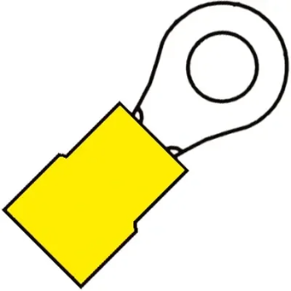 Klemko geïsoleerde kabelschoen ring 4-6mm² geel