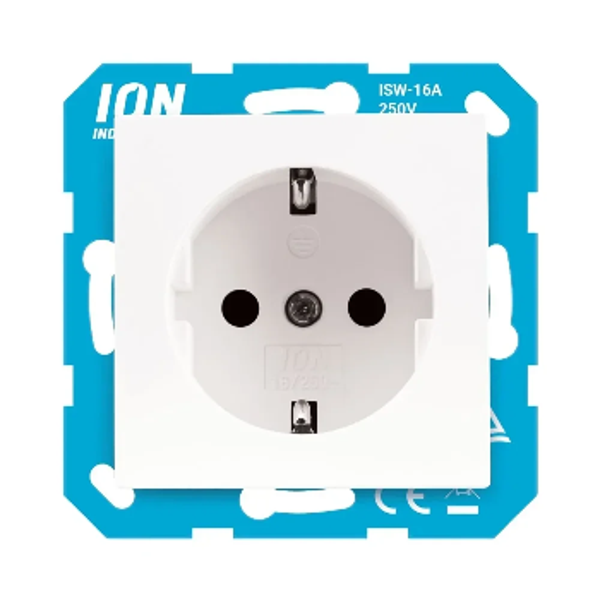 Ion wcd met randaarde 1V + aanraakbeveiliging - V1/J1 alpin wit