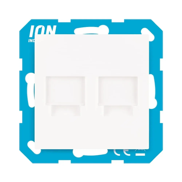 Ion centraalplaat modular jack 2-voudig V1/J1 - alpin wit