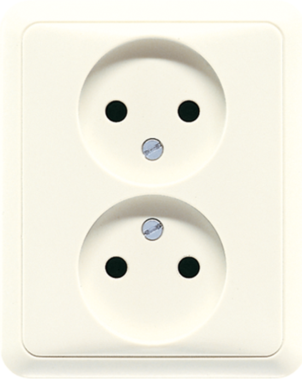 Jung wcd zonder randaarde 2V + aanraakbeveiliging - CD500 creme