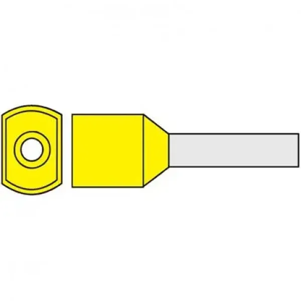 Klemko geïsoleerde adereindhuls twin 2x1mm² geel