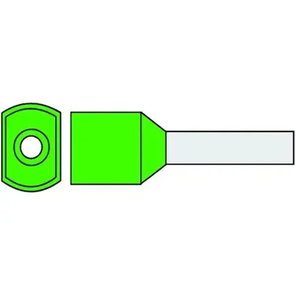 Klemko geïsoleerde adereindhuls twin 2x6mm² groen