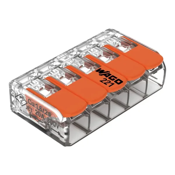 Wago lasklem soepel 5V tot 4mm