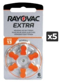 Pile 13 Rayovac —  Plaquette de 6 Piles