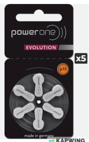Pile 13 Power One Evolution —  Plaquette de 6 Piles