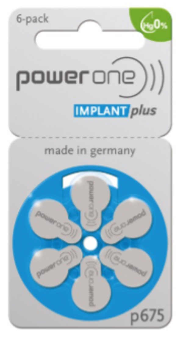 Piles Power One Implant Plus 675 – Haute performance pour implants auditifs