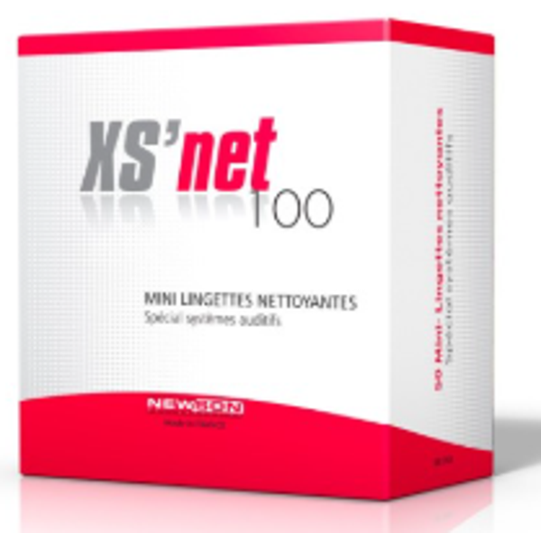 Lingettes XS Net – Boîte de 100 Lingettes de nettoyage pour appareils auditifs