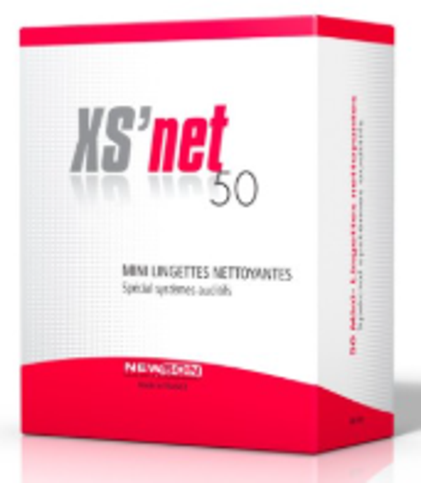 Lingettes XS Net – Boîte de 50 Lingettes de nettoyage pour appareils auditifs