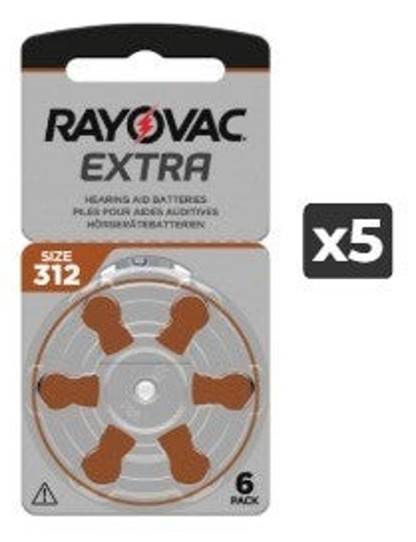 Pile 312 Rayovac —  Plaquette de 6 Piles