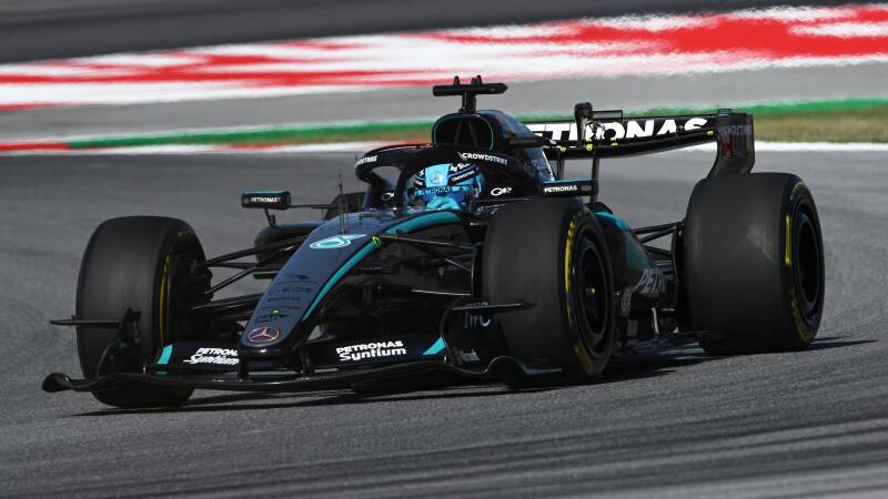 George Russell en el trazado de Barcelona. Foto: F1