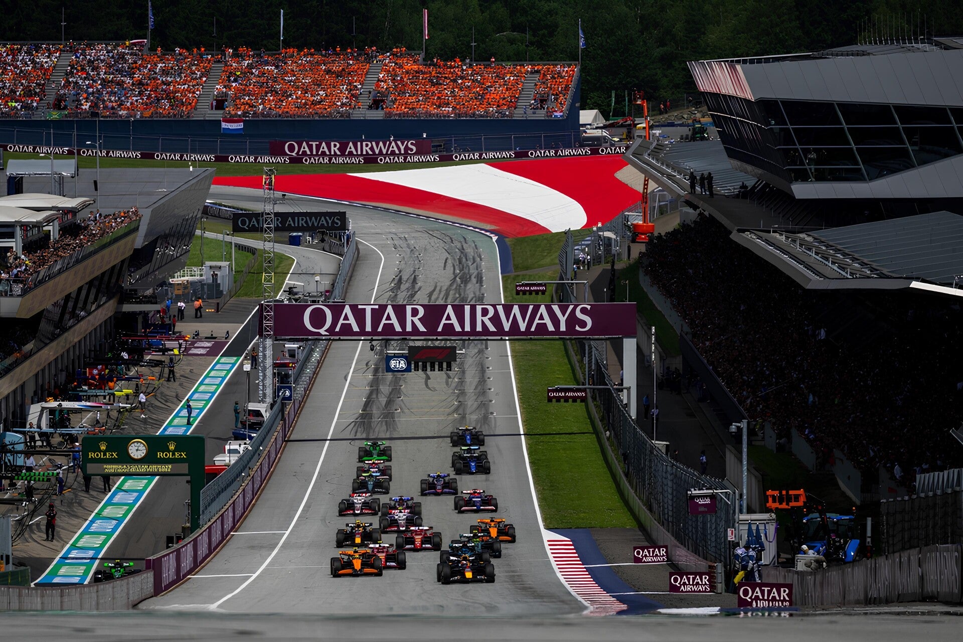 Recta principal del circuito de Austria