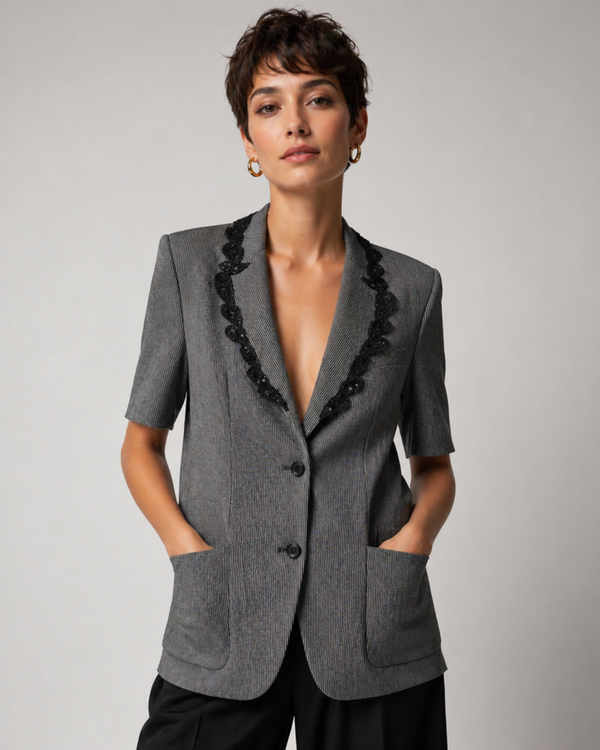 Grey Short Blazer