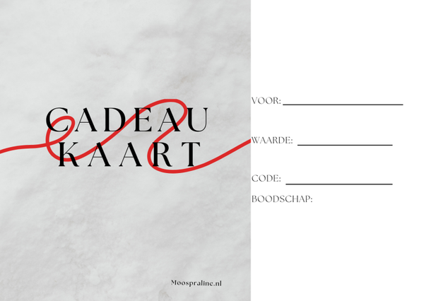 Cadeau kaart van Moos