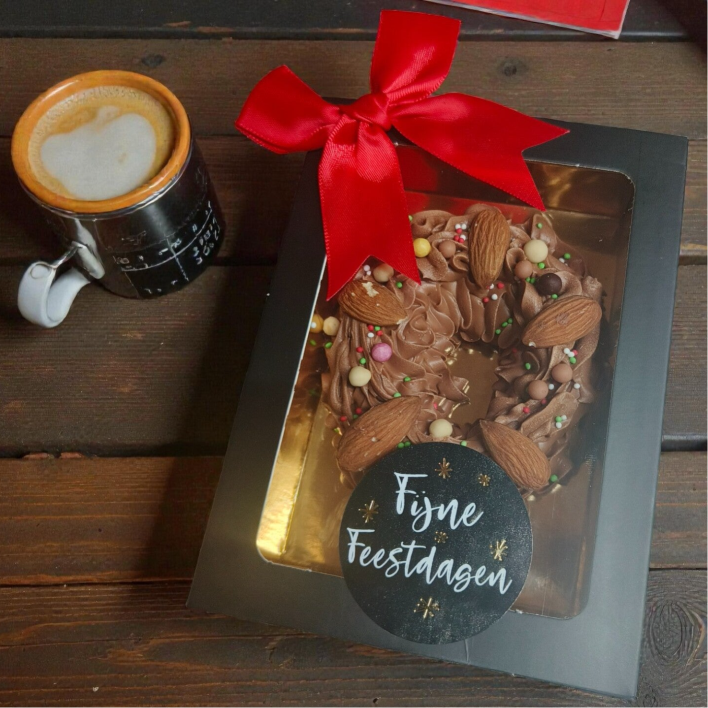 Luxe kerstkrans - Gespoten