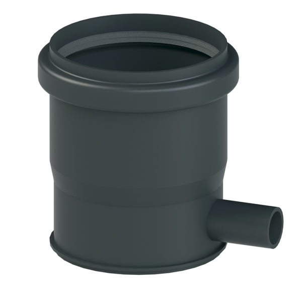 Ø80 │Muffe m. Deckel und Ablauf