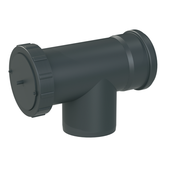 Ø60 │ Umlenk-T m. Rev.-Deckel