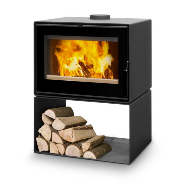 Designer Ofen Phönix glass Schwarz 6,0KW/h