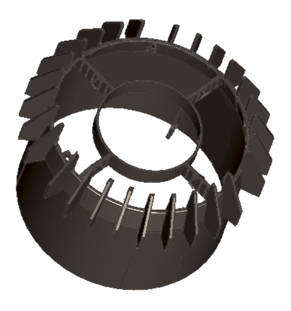 Øuniv. │Kaminplatten- verlängerung aus Kst. braun