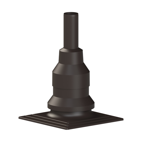 Ø110 │Kaminabschluss starr (20 cm verlängert ) braun
