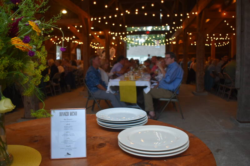 Barn dinner setting