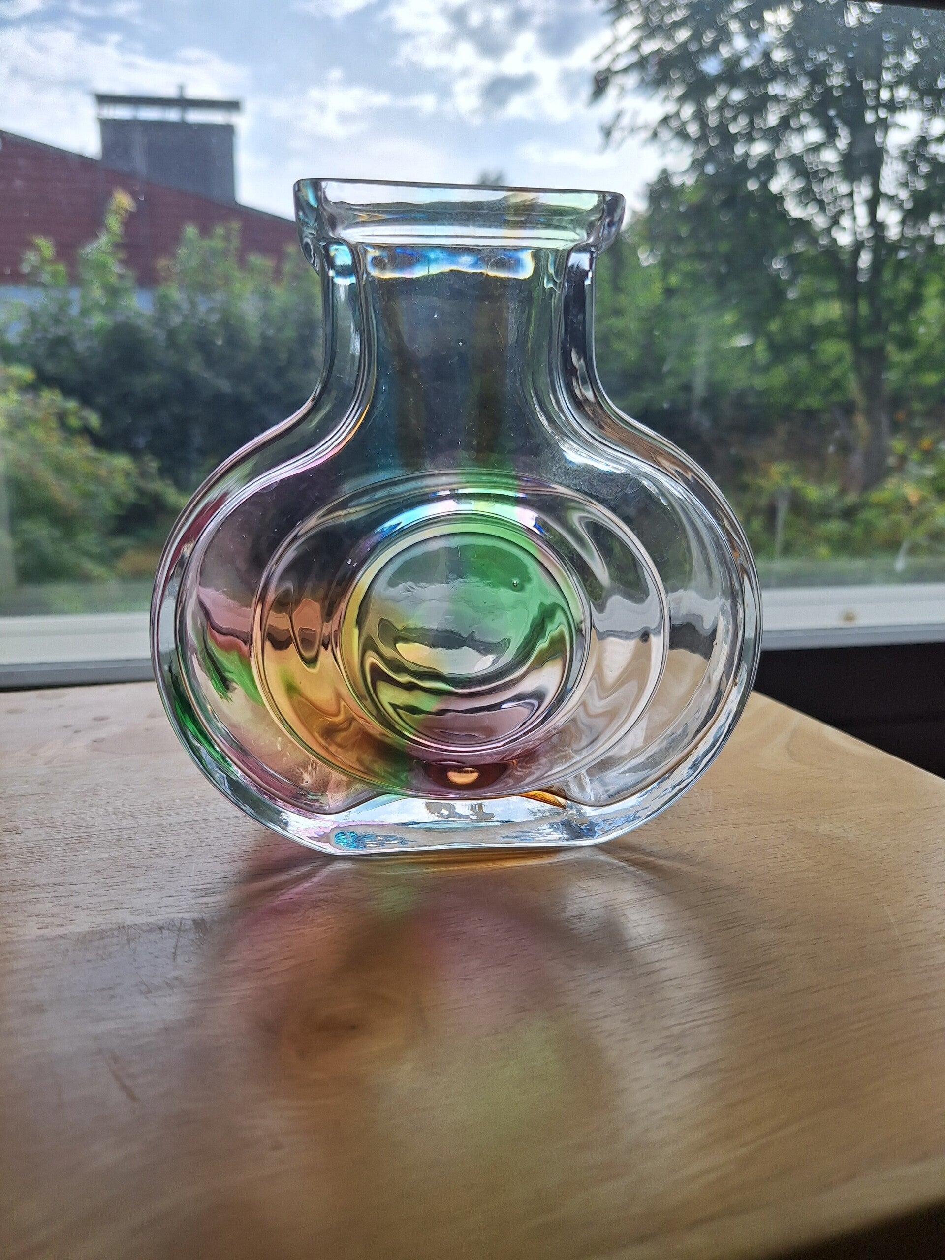 Riihimäen lasi, Borabora maljakko, (pienempi koko 14cm) Helena tynell